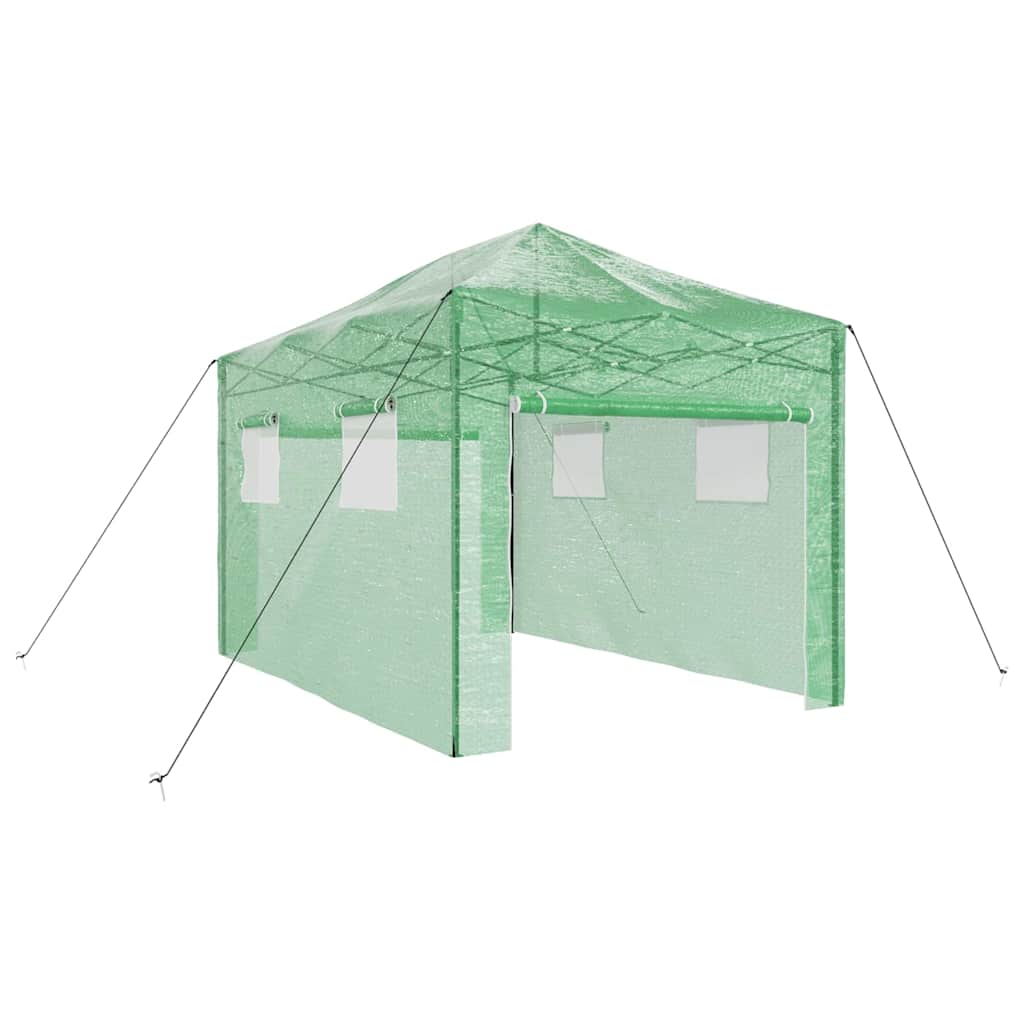 Gewächshaus mit Pop-up-Rahmen Grün 280 x 410 x 315 cm Eisen