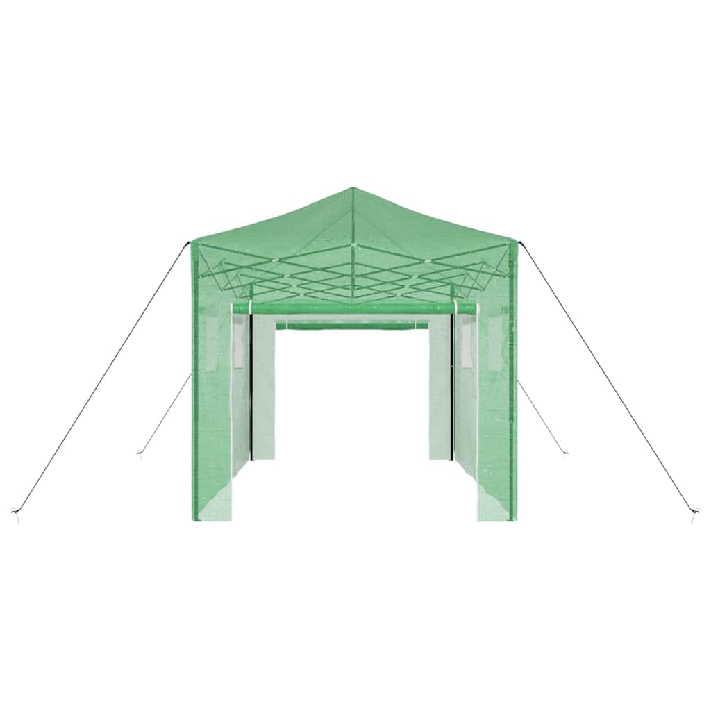Gewächshaus mit Pop-up-Rahmen Grün 280 x 410 x 315 cm Eisen