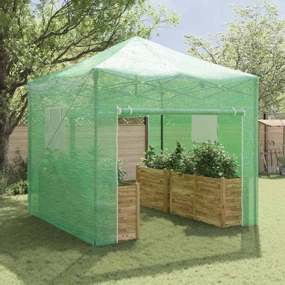Gewächshaus mit Pop-up-Rahmen Grün 290 x 290 x 315 cm Eisen