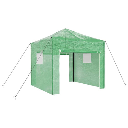 Gewächshaus mit Pop-up-Rahmen Grün 290 x 290 x 315 cm Eisen