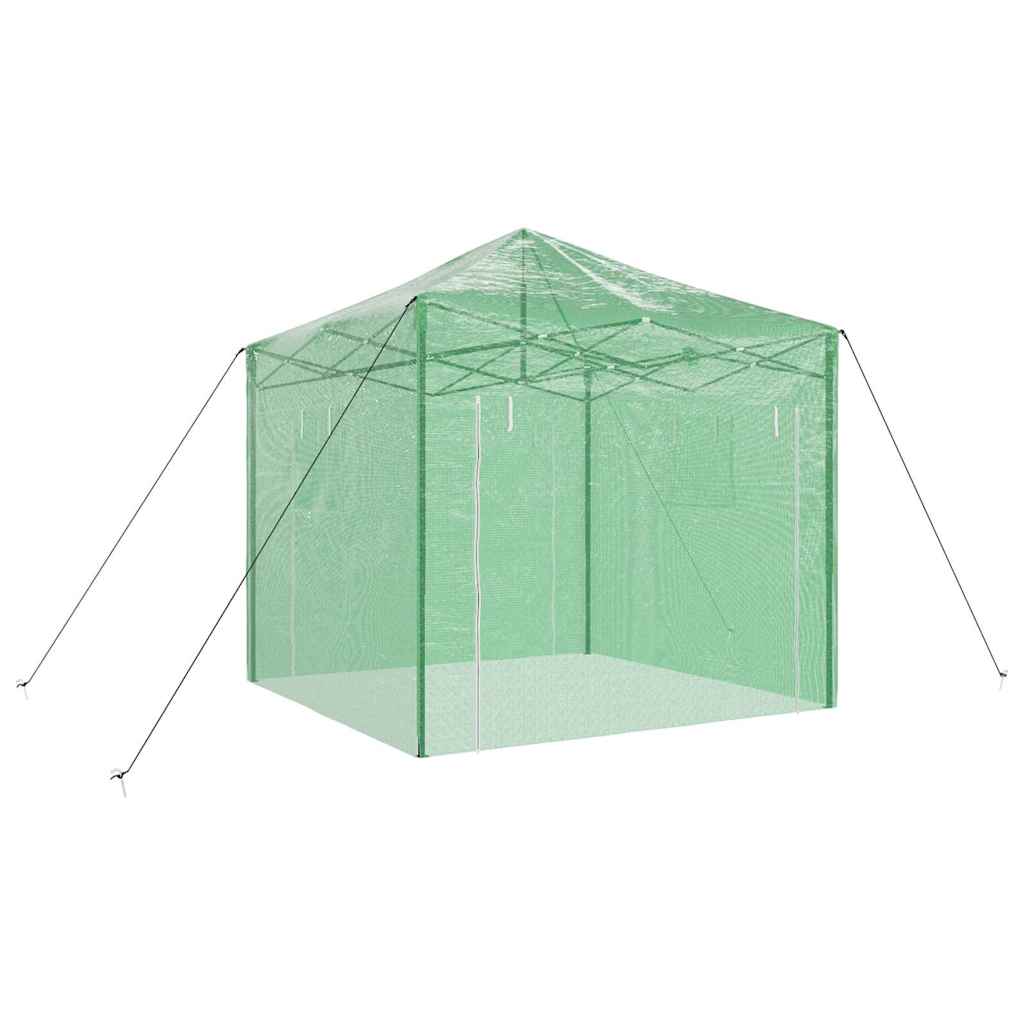 Gewächshaus mit Pop-up-Rahmen Grün 290 x 290 x 315 cm Eisen
