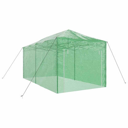 Gewächshaus mit Pop-up-Rahmen Grün 290 x 580 x 315 cm Eisen