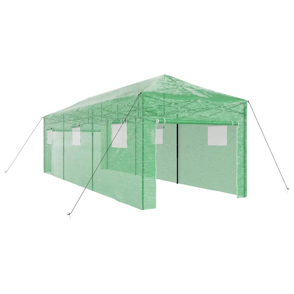 Gewächshaus mit Pop-up-Rahmen Grün 290 x 870 x 315 cm Eisen