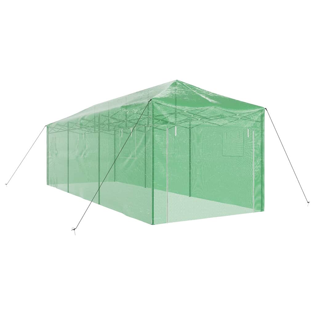 Gewächshaus mit Pop-up-Rahmen Grün 290 x 870 x 315 cm Eisen