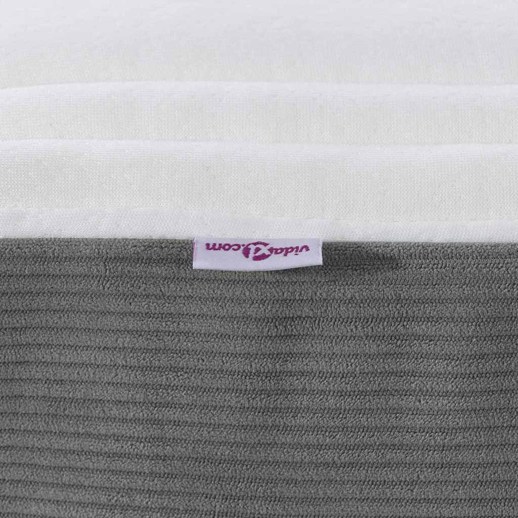 Bettmatratze mit Matratze Hellgrau 80 x 200 cm Stoff