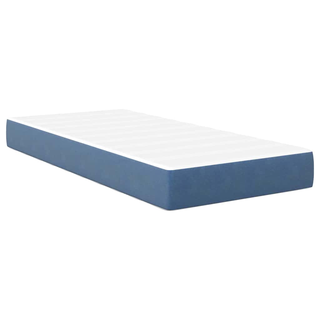 Bettmatratze mit Matratze Blau 80 x 200 cm Stoff