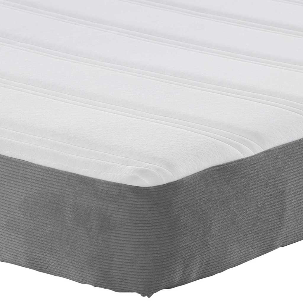 Bettmatratze mit Matratze Hellgrau 90 x 190 cm Stoff