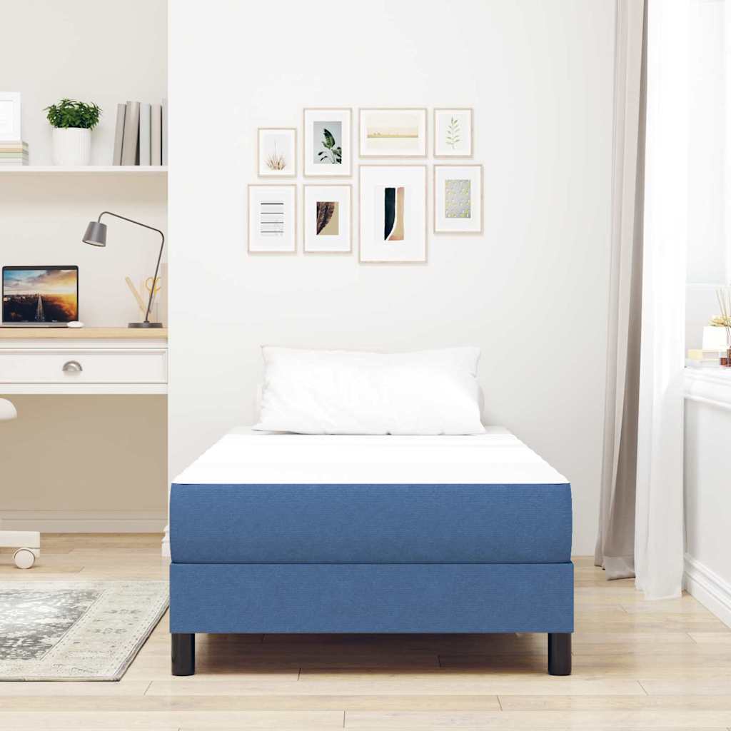Bettmatratze mit Matratze Blau 90 x 190 cm Stoff