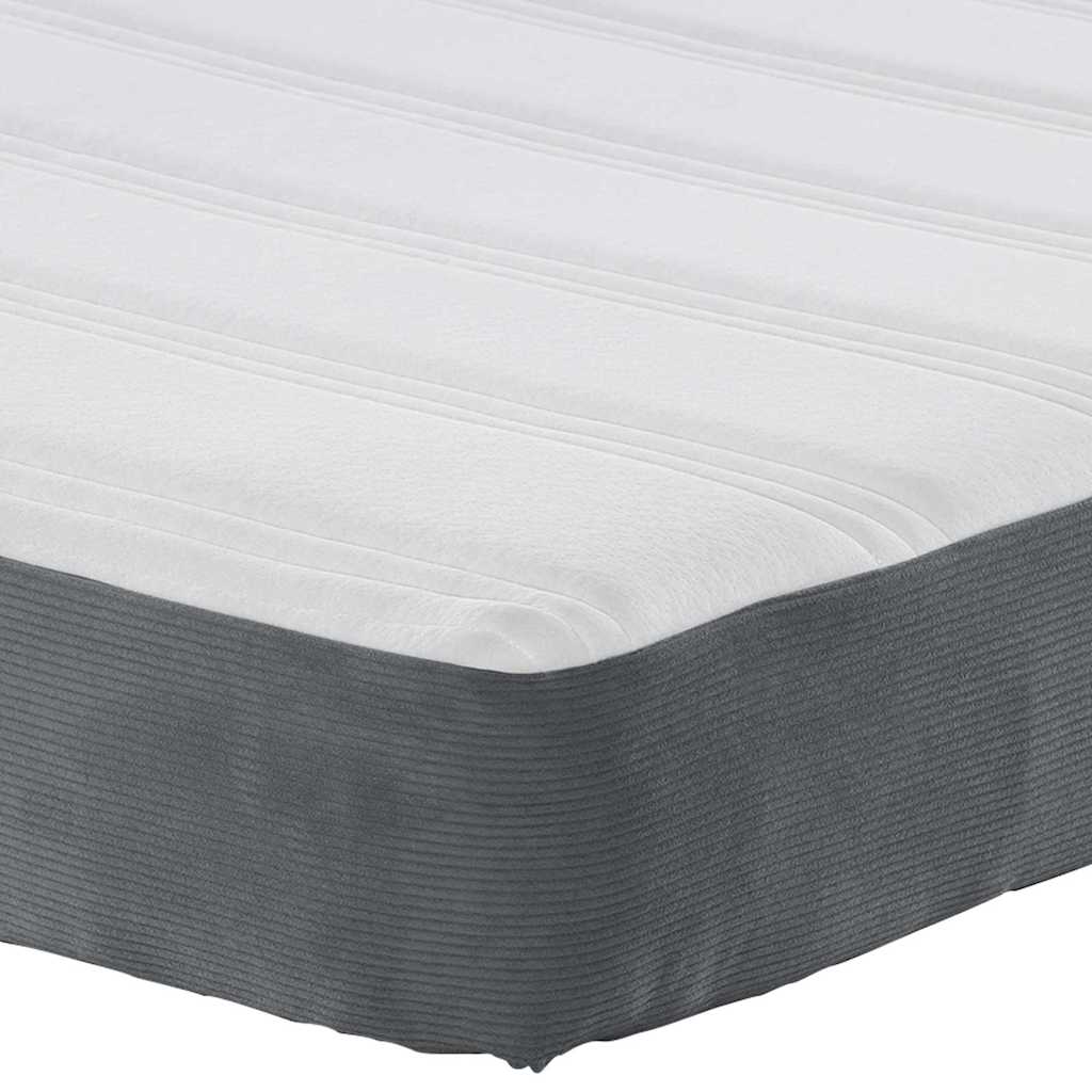 Bettmatratze mit Matratze Grau 90 x 200 cm Stoff