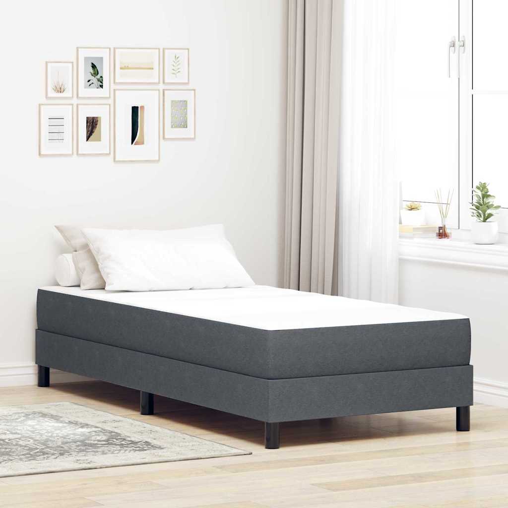 Bettmatratze mit Matratze Grau 90 x 200 cm Stoff