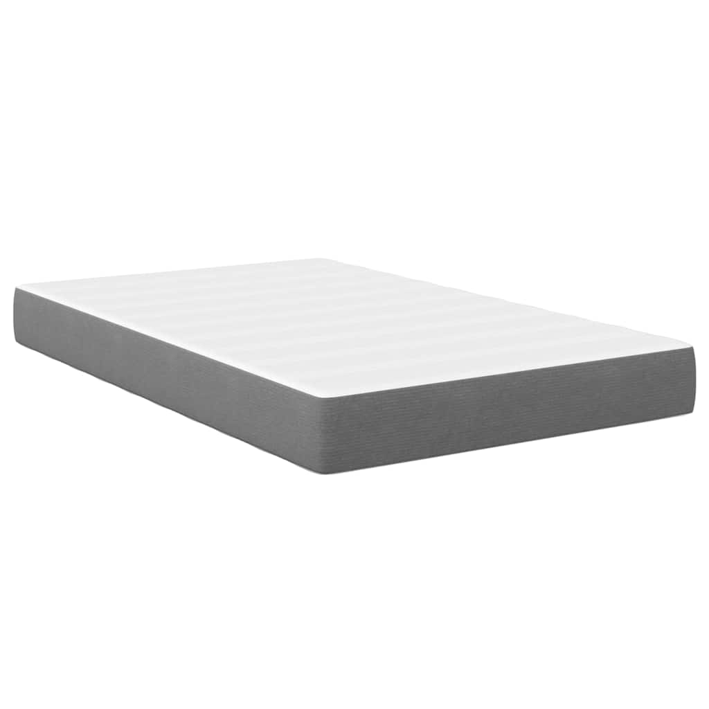 Bettmatratze mit Matratze Hellgrau 120 x 190 cm Stoff