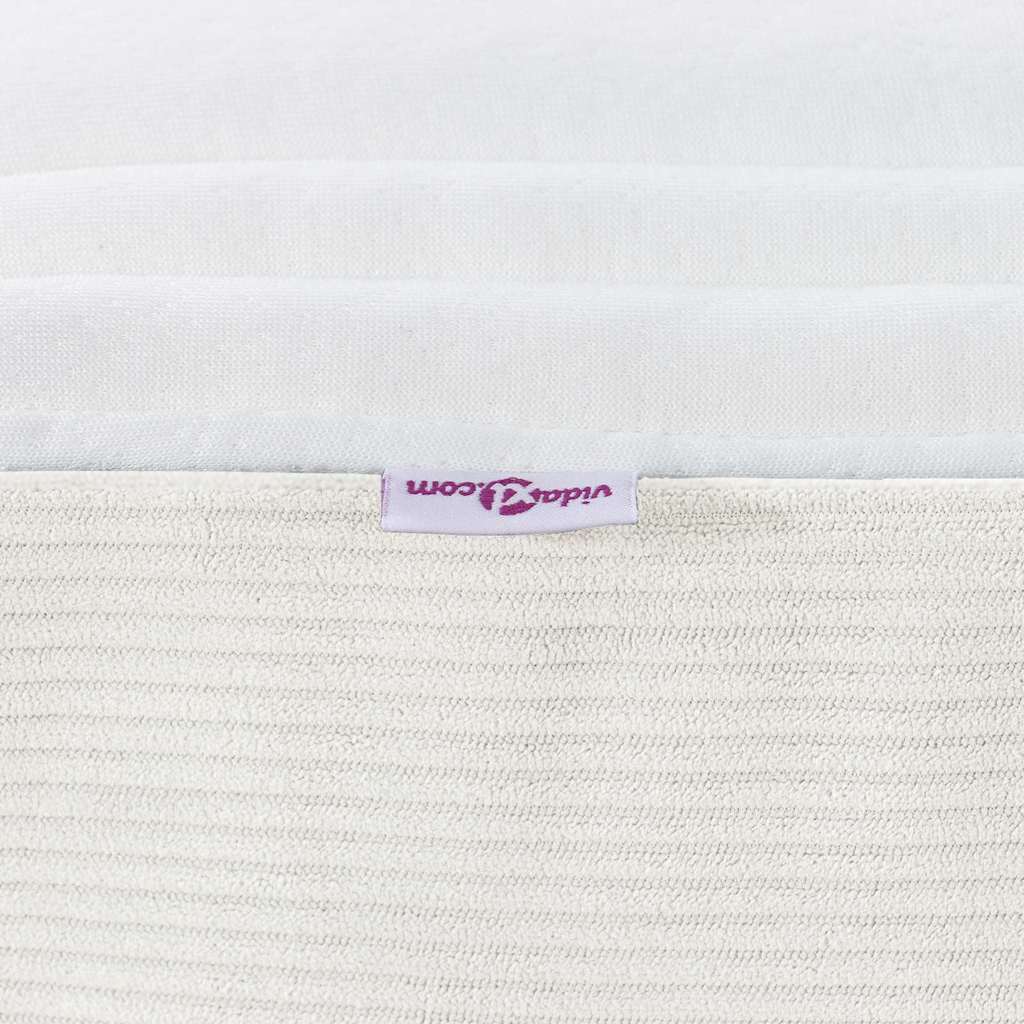 Bettmatratze mit Matratze Creme 120 x 190 cm Stoff