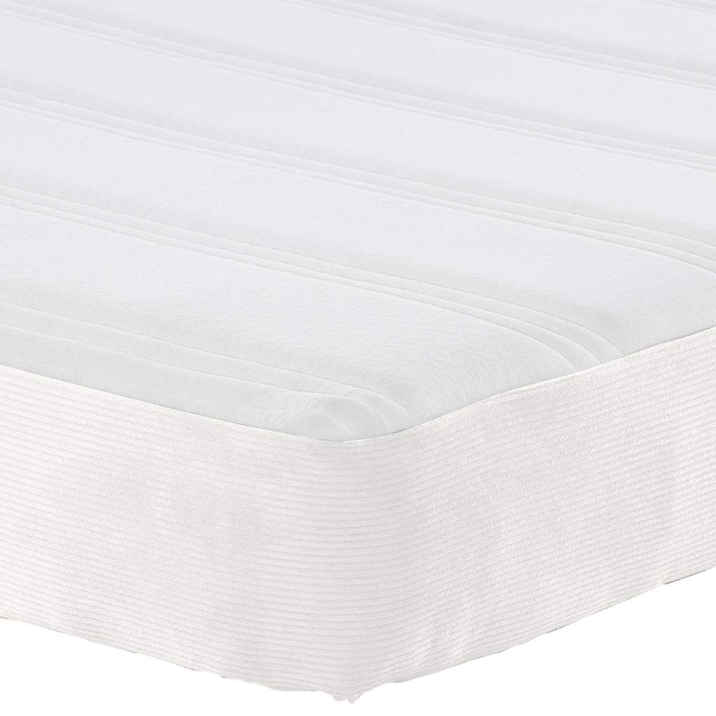 Bettmatratze mit Matratze Creme 120 x 190 cm Stoff