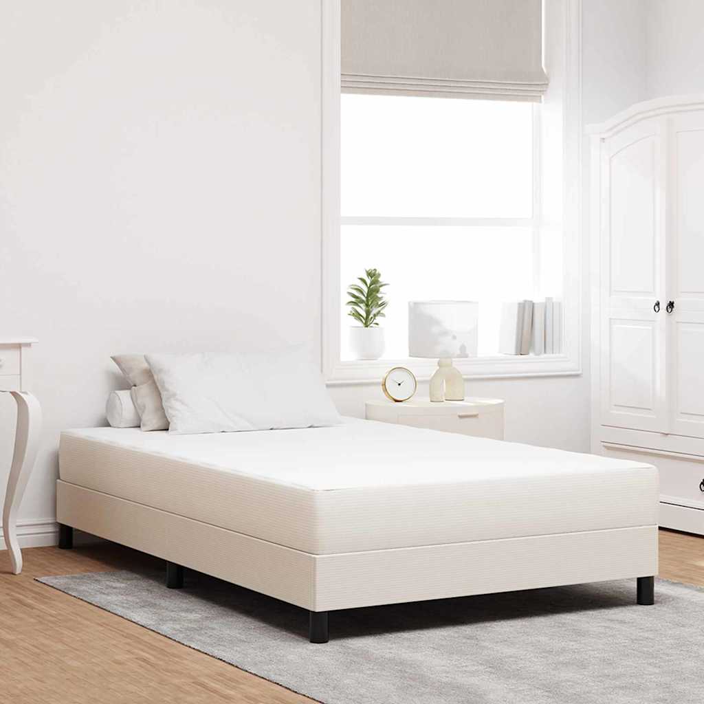 Bettmatratze mit Matratze Creme 120 x 190 cm Stoff