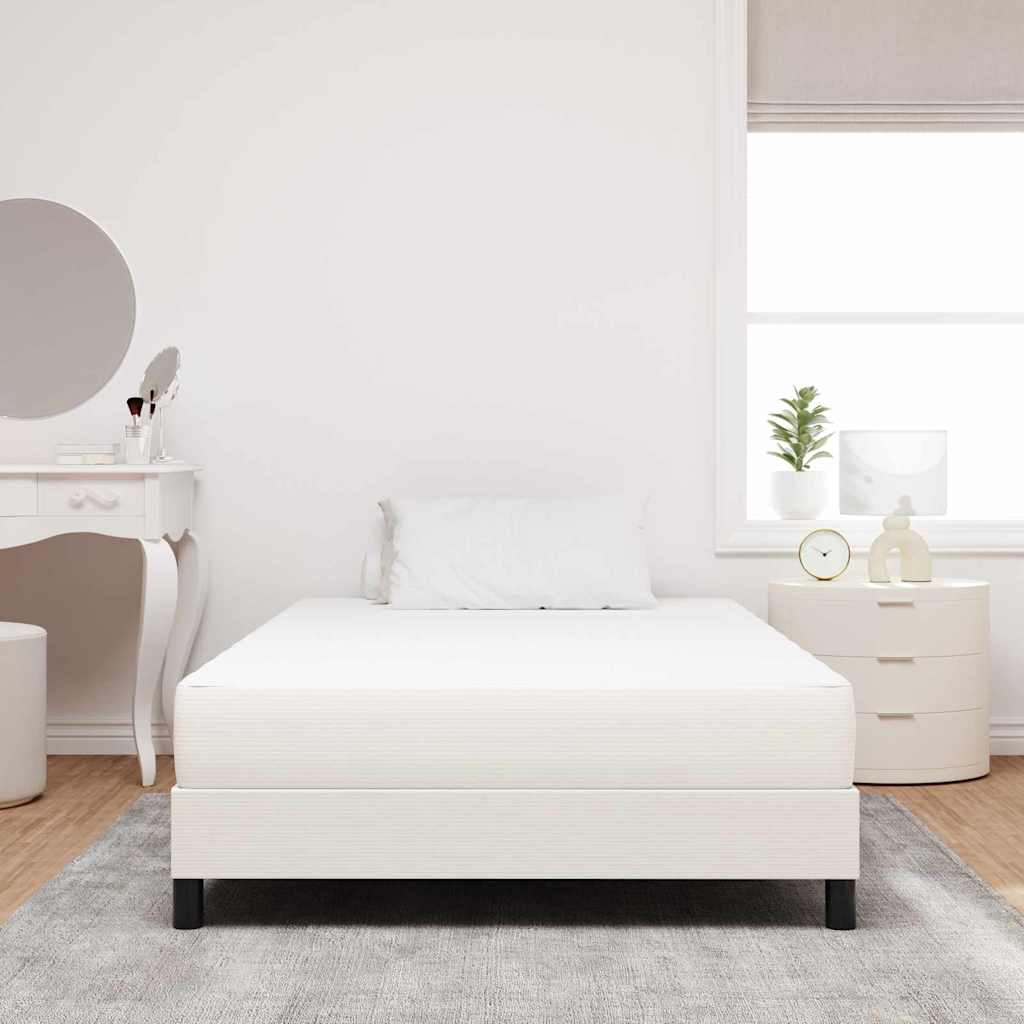Bettmatratze mit Matratze Creme 120 x 190 cm Stoff