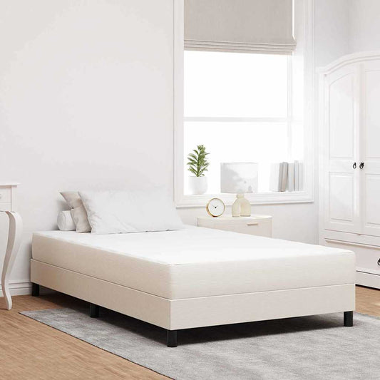 Bettmatratze mit Matratze Creme 120 x 200 cm Stoff