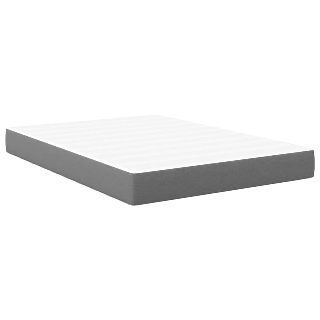Bettmatratze mit Matratze Hellgrau 140 x 190 cm Stoff