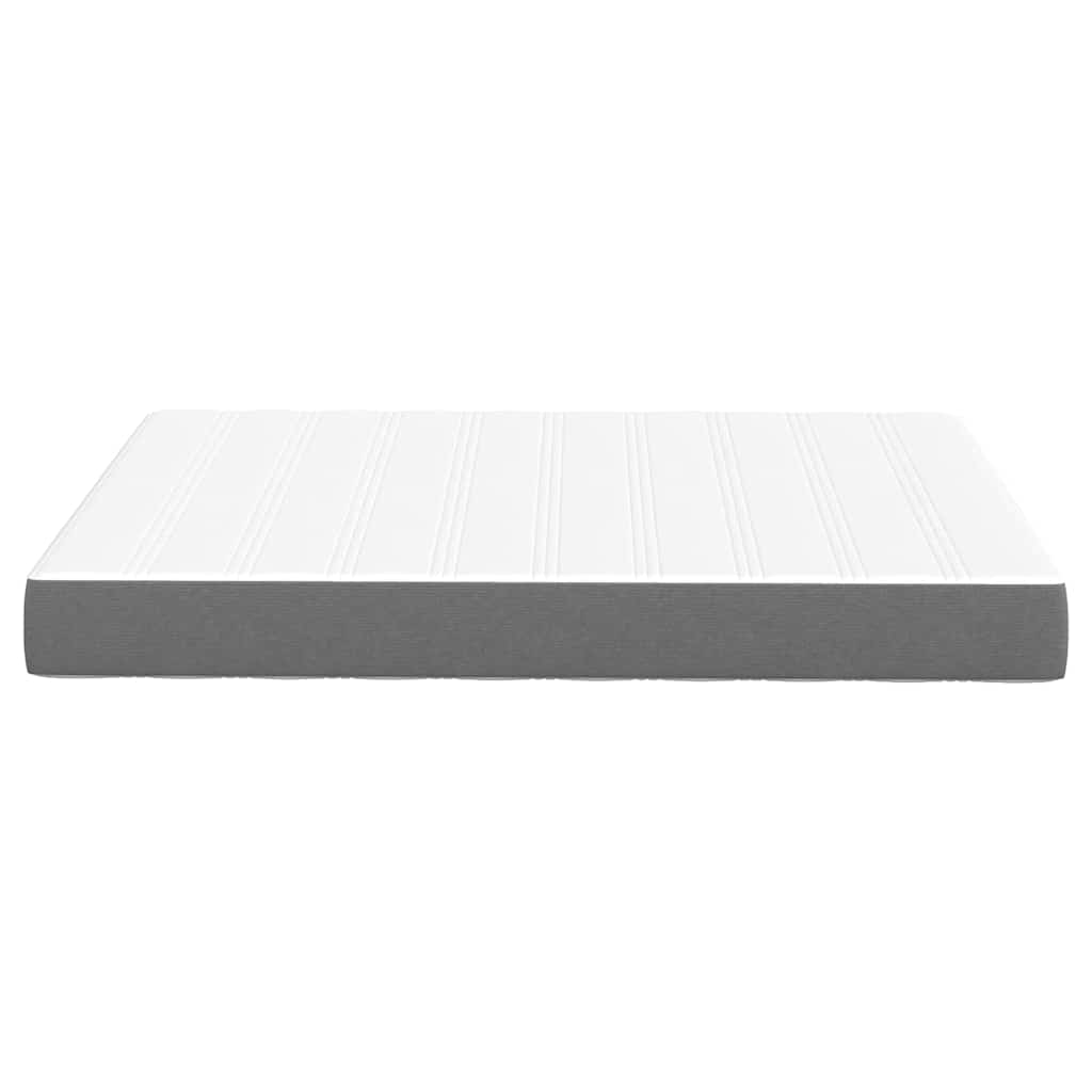 Bettmatratze mit Matratze Hellgrau 140 x 190 cm Stoff