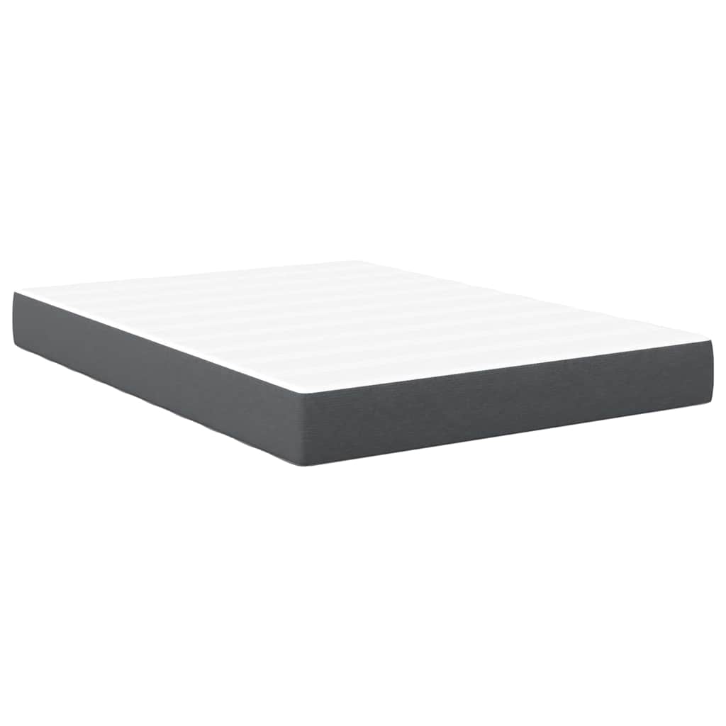 Bettmatratze mit Matratze Grau 140 x 190 cm Stoff