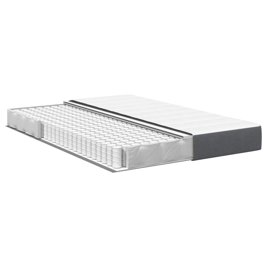 Bettmatratze mit Matratze Grau 140 x 190 cm Stoff