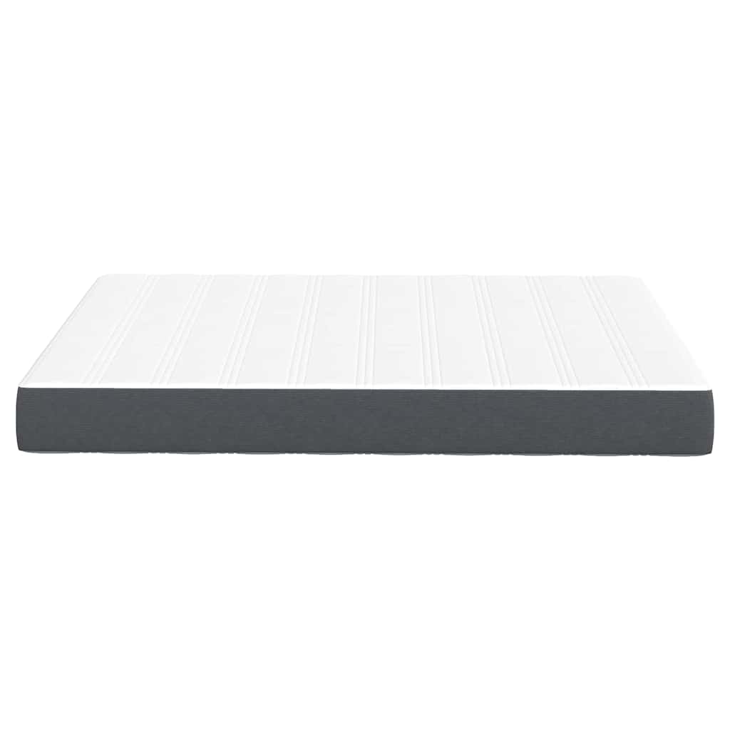 Bettmatratze mit Matratze Grau 140 x 190 cm Stoff