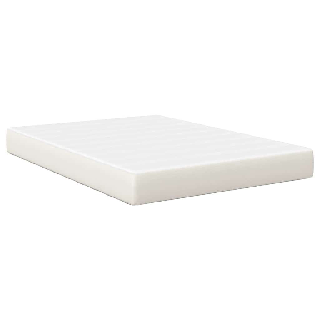 Bettmatratze mit Matratze Creme 140 x 190 cm Stoff