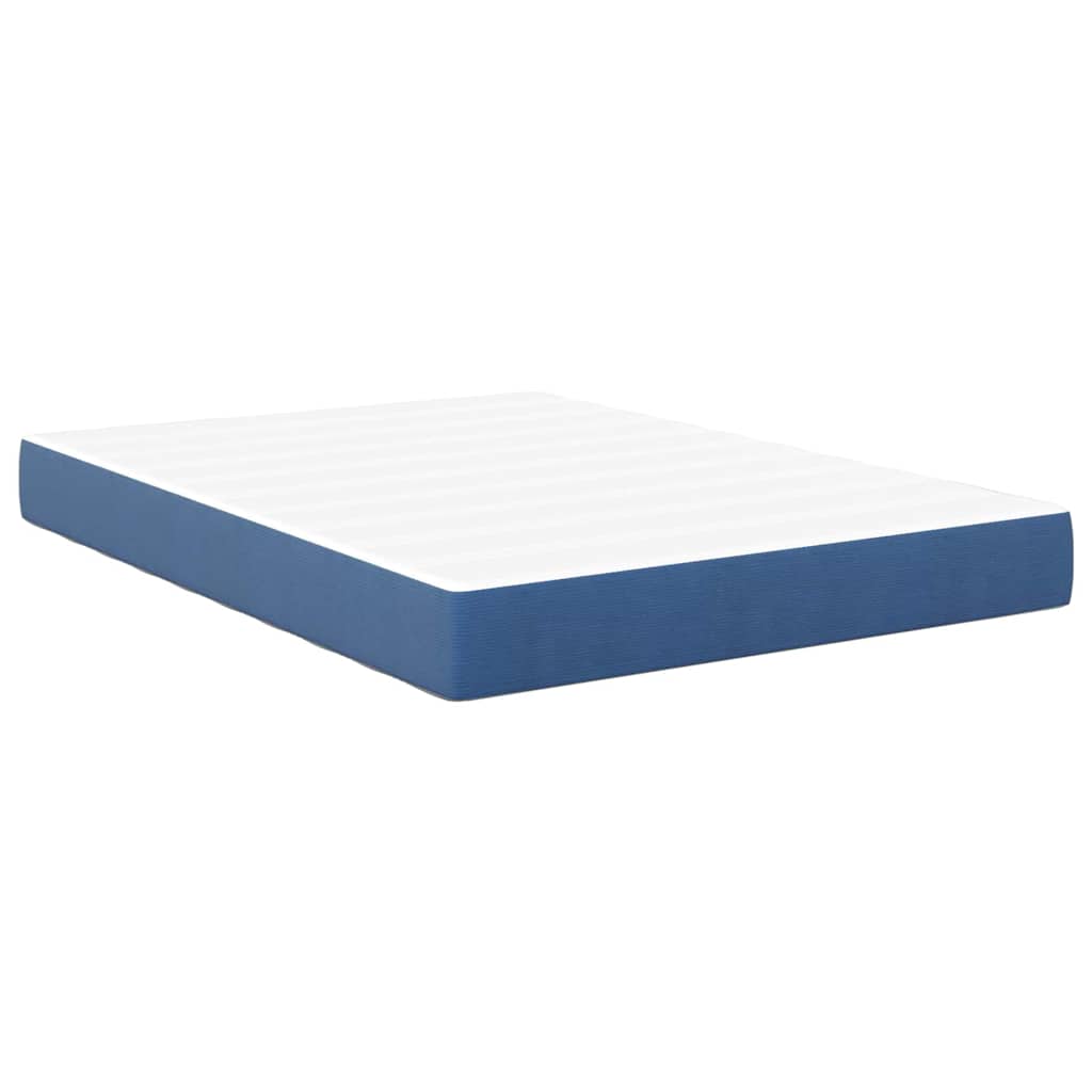 Bettmatratze mit Matratze Blau 140 x 190 cm Stoff