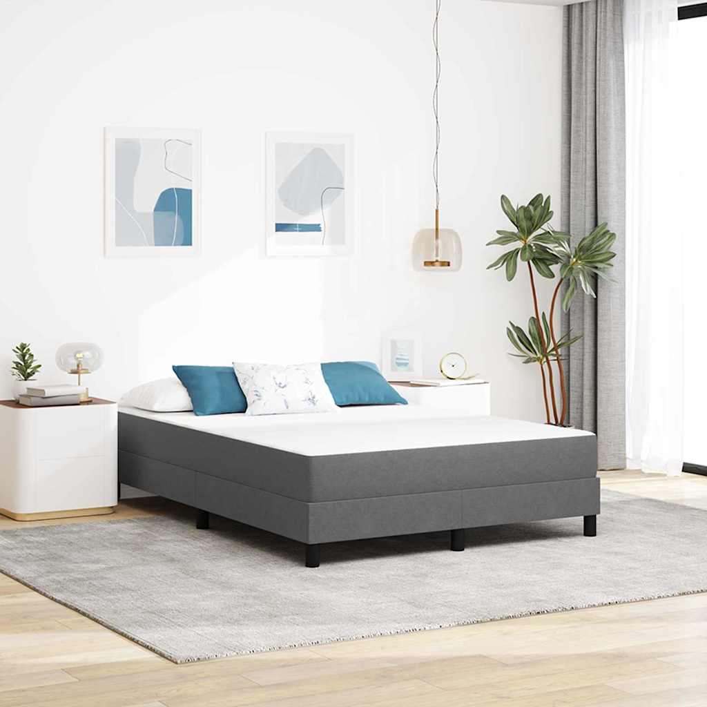 Bettmatratze mit Matratze Hellgrau 140 x 200 cm Stoff