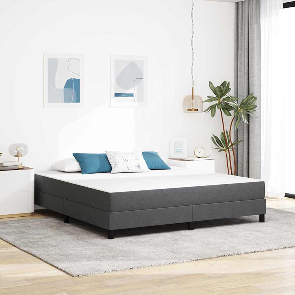 Bettmatratze mit Matratze Grau 180 x 200 cm Stoff