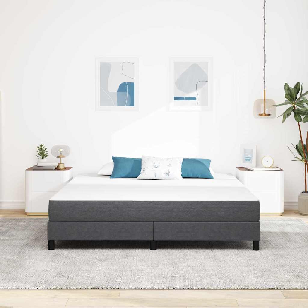 Bettmatratze mit Matratze Grau 180 x 200 cm Stoff