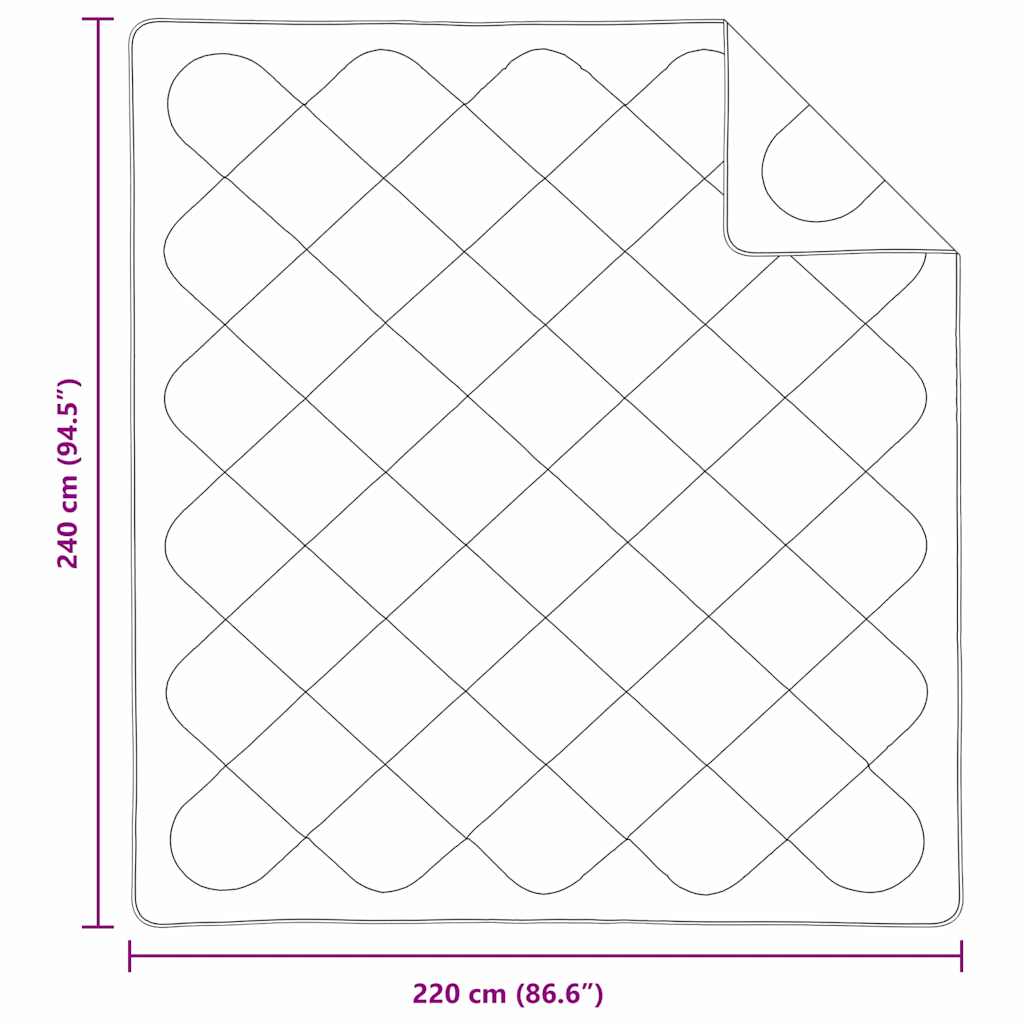 Bettdecken & Steppdecken Weiß 240 x 220 cm Mikrofaser