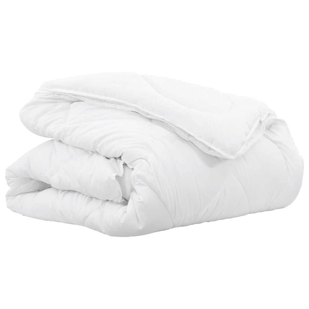 2-in-1 Bettdecke Weiß 240 x 200 x 8 cm Polyester