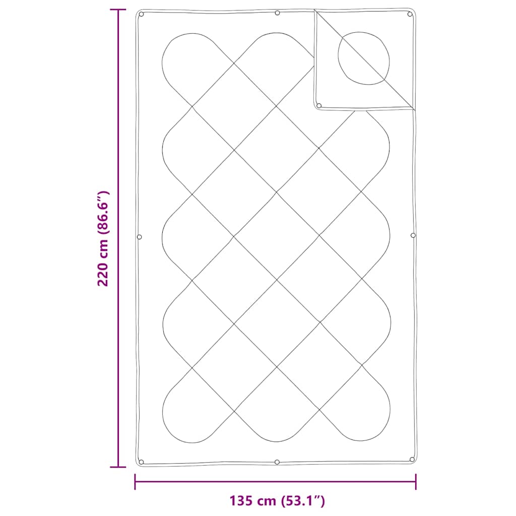 2-in-1 Bettdecke Weiß 220 x 135 x 8 cm Polyester