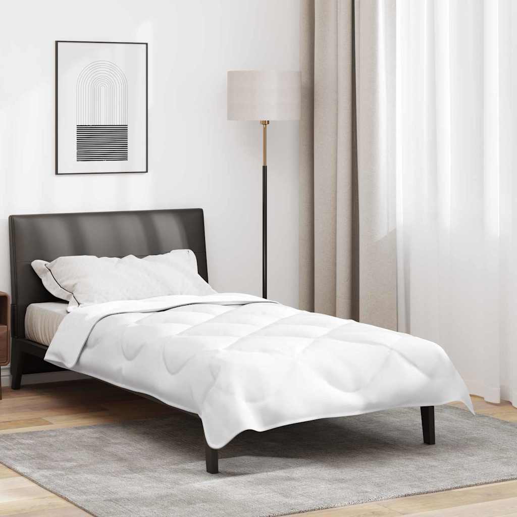 2-in-1 Bettdecke Weiß 221 x 140 x 10 cm Polyester