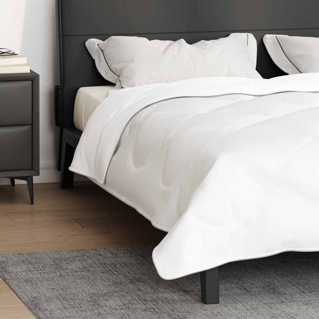 2-in-1 Bettdecke Weiß 220 x 200 x 10 cm Polyester