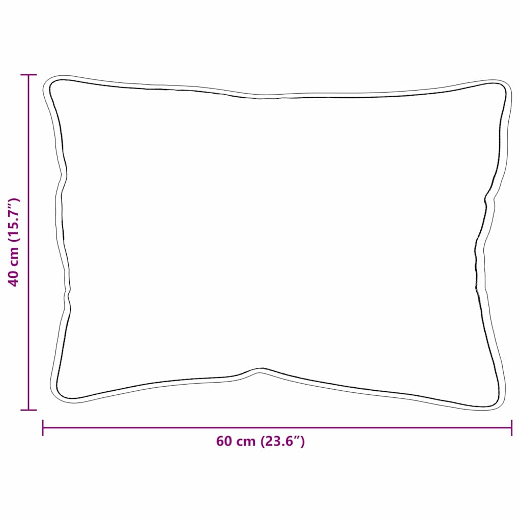 Kopfkissen 2 stk. 61 x 41 x 20 cm Polyester Weiß