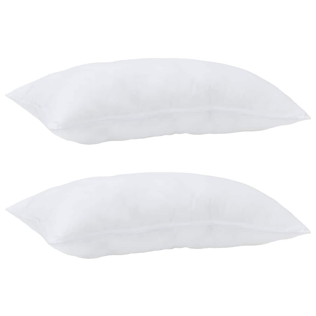 Kopfkissen 2 Stk. 80 x 40 x 20 cm Baumwolle und Polyester Weiß