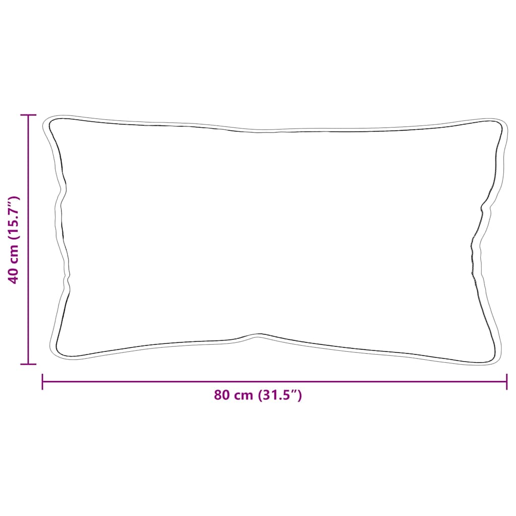 Kopfkissen mit Kissen Weiß 80 x 40 x 20 cm Polyester