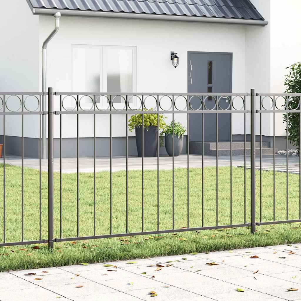 Zaunelement ASSEN 170 x 130 cm Stahl Grau