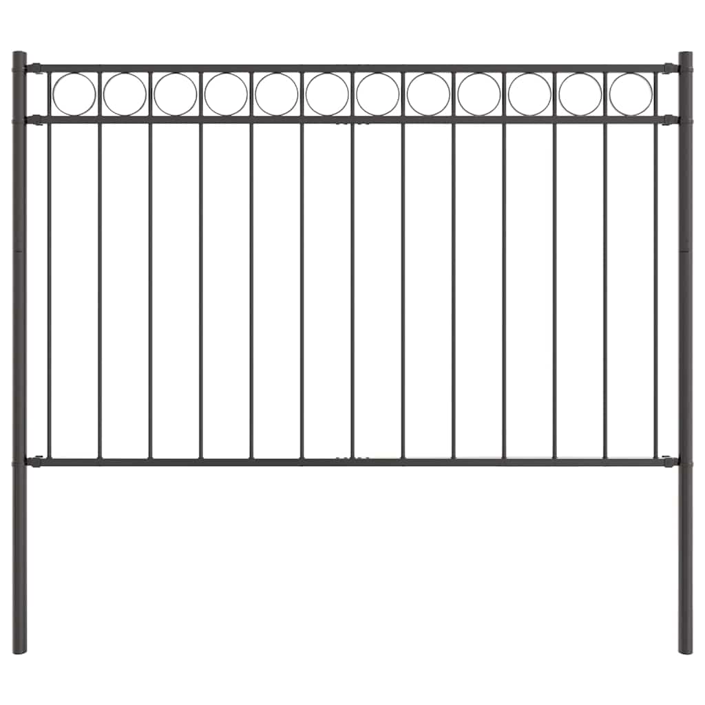 Zaunelement ASSEN 170 x 130 cm Stahl Grau