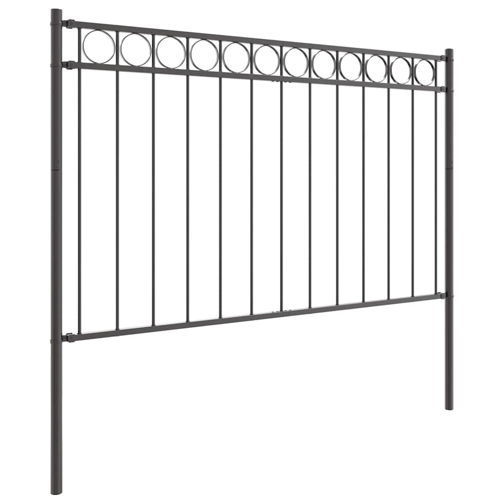 Zaunelement ASSEN 170 x 150 cm Stahl Grau