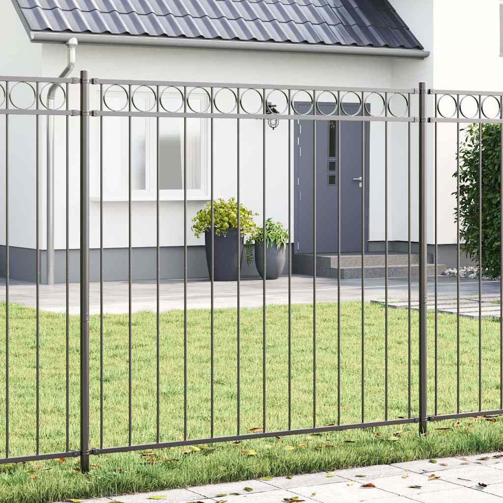 Zaunelement ASSEN 170 x 170 cm Stahl Grau