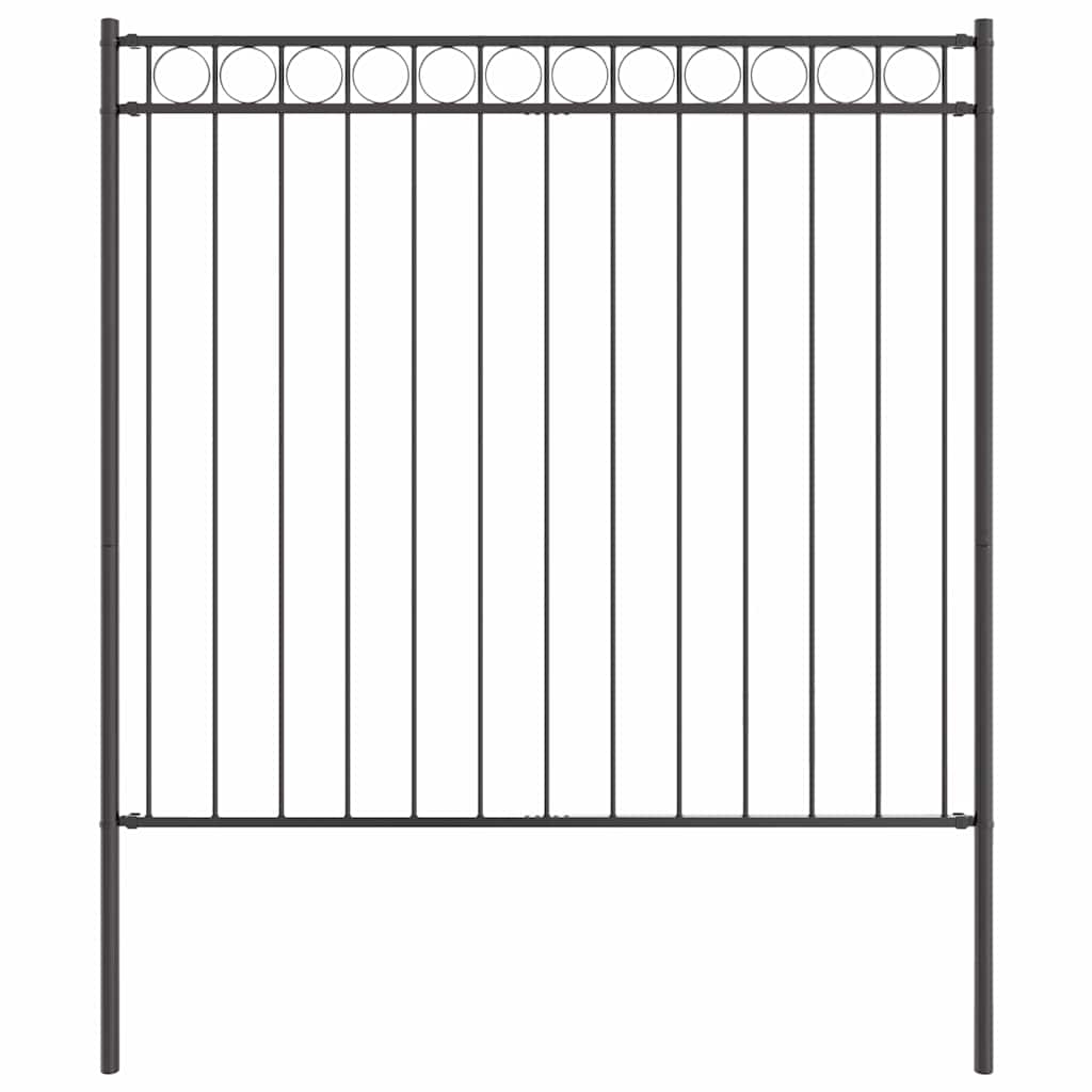Zaunelement ASSEN 170 x 170 cm Stahl Grau