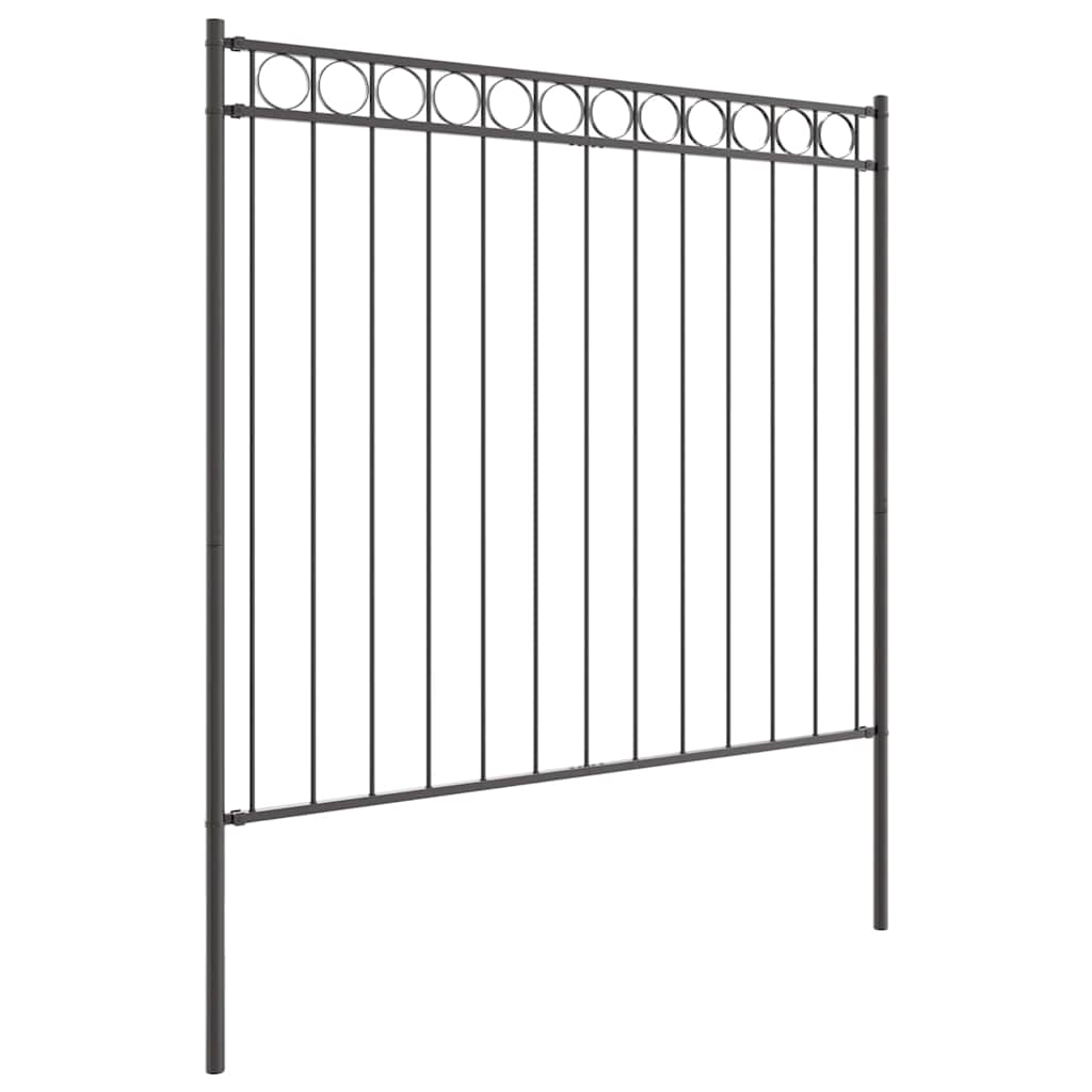 Zaunelement ASSEN 170 x 170 cm Stahl Grau