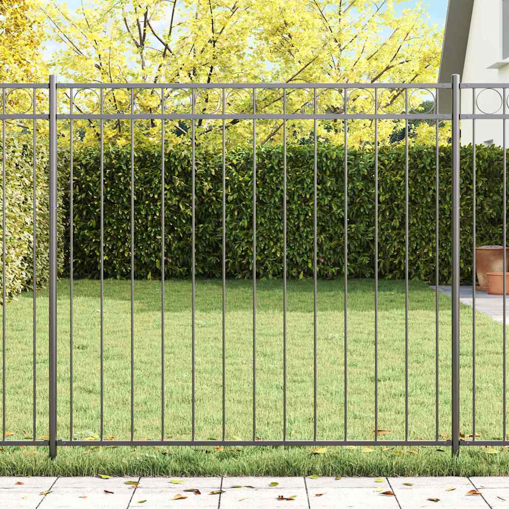Zaunelement ASSEN 170 x 120 cm Stahl Grau