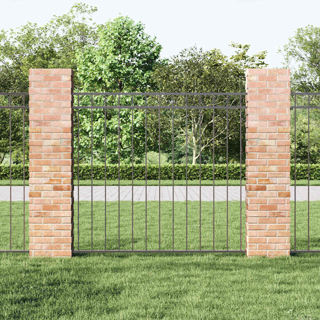 Zaunelement ASSEN 170 x 120 cm Stahl Grau