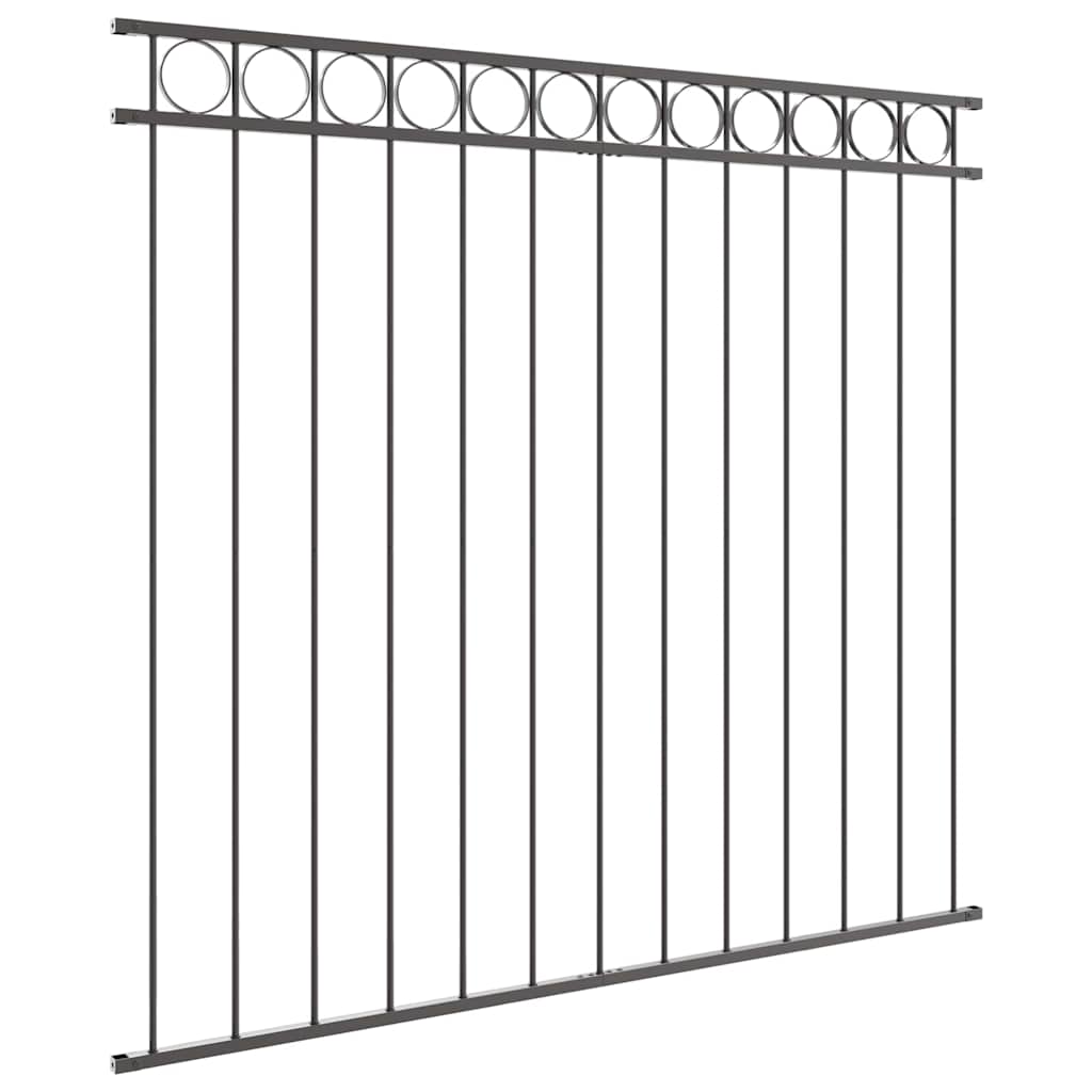Zaunelement ASSEN 170 x 120 cm Stahl Grau
