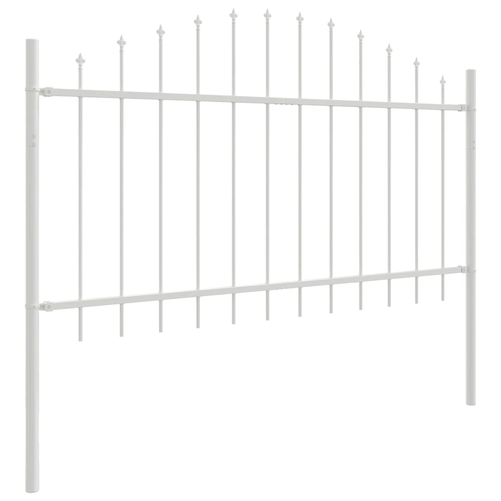 Gartenzaun WOERDEN 170 x 140 cm Pulverbeschichteter Stahl Weiß