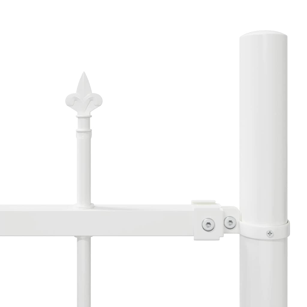 Gartenzaun WOERDEN 170 x 165 cm Pulverbeschichteter Stahl Weiß
