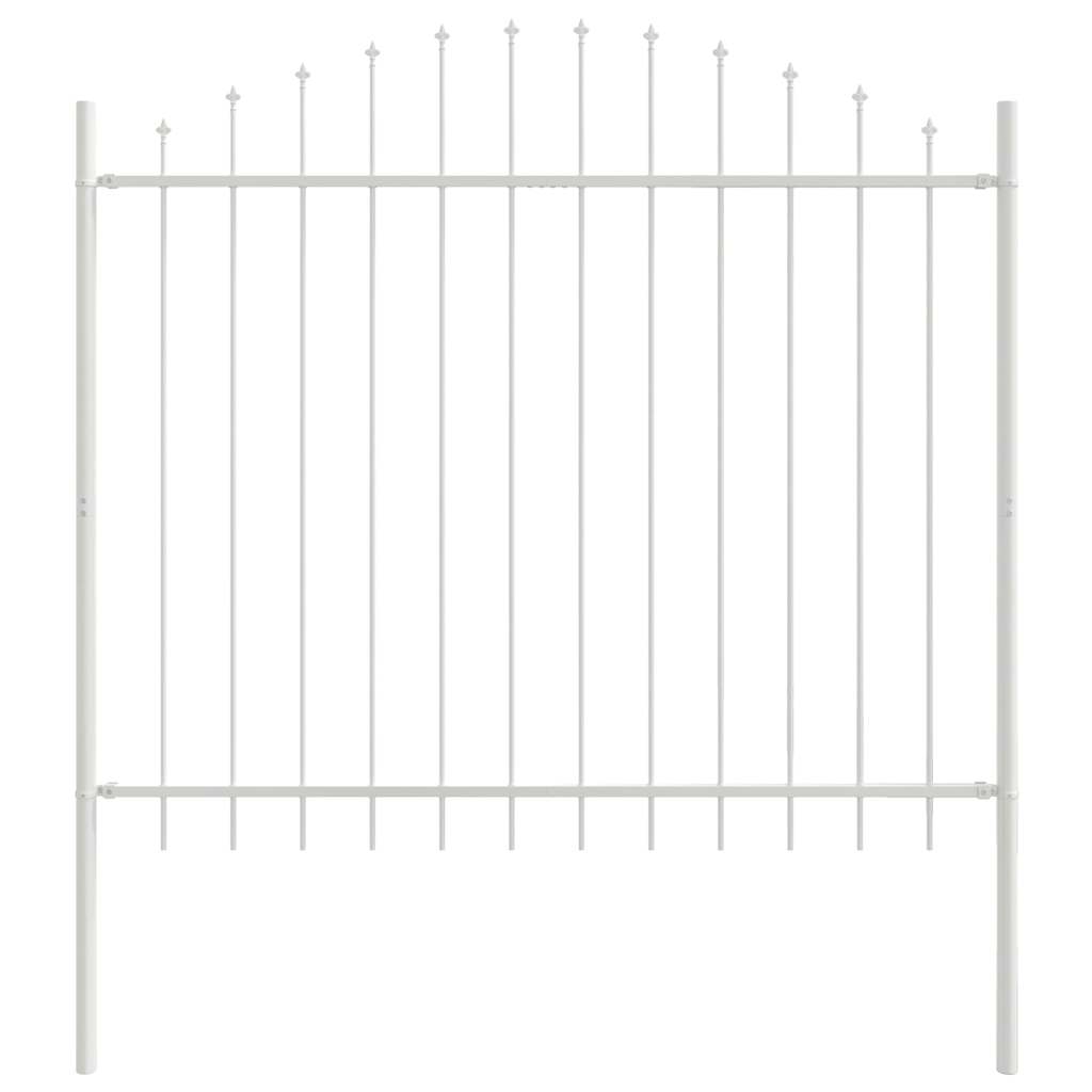 Gartenzaun WOERDEN 170 x 165 cm Pulverbeschichteter Stahl Weiß